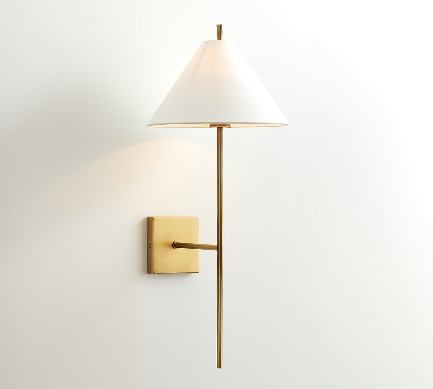 Ellis Wall Light | Brass Frame | White Shade