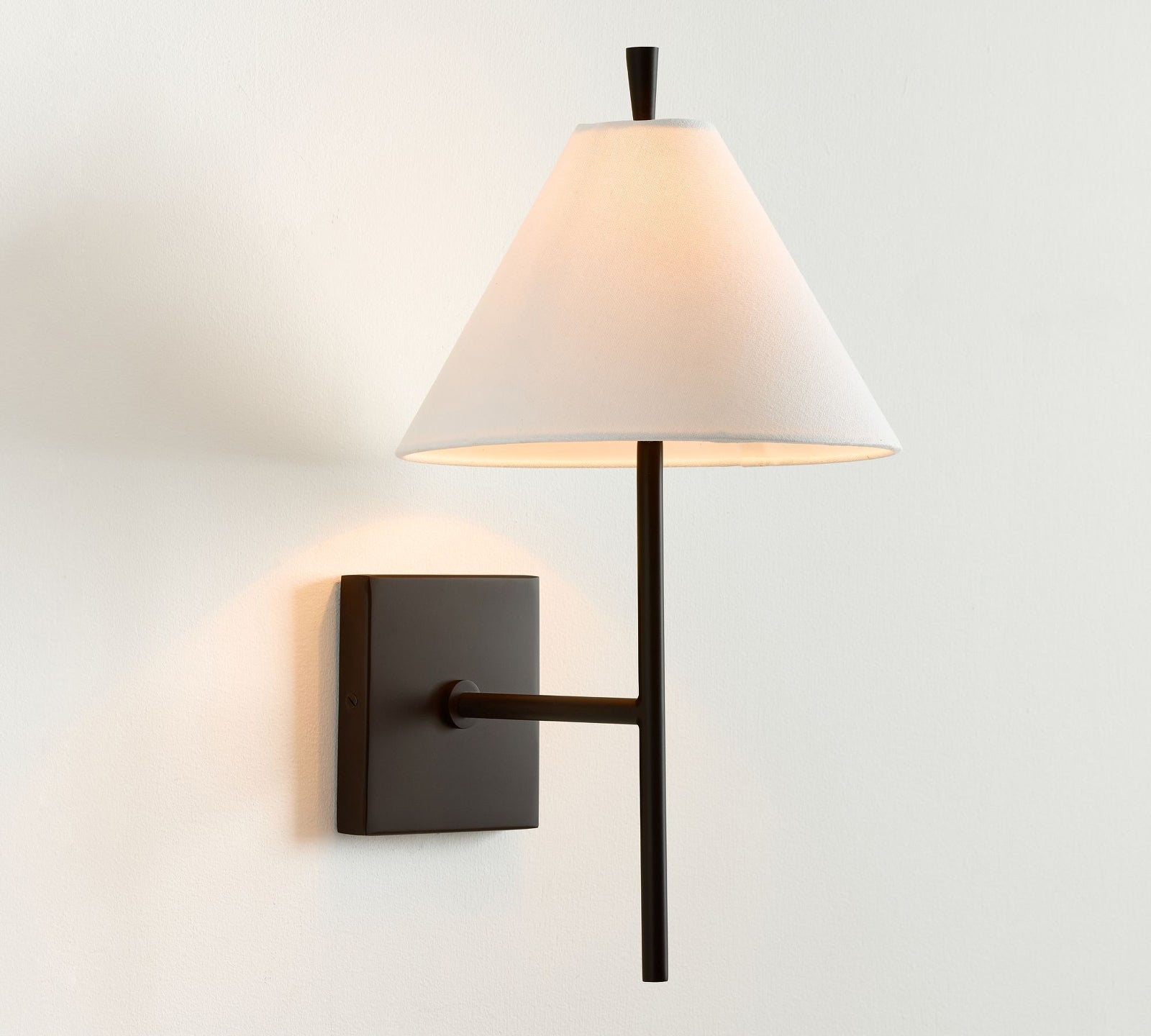 Ellis Wall Light | Brass Frame | White Shade