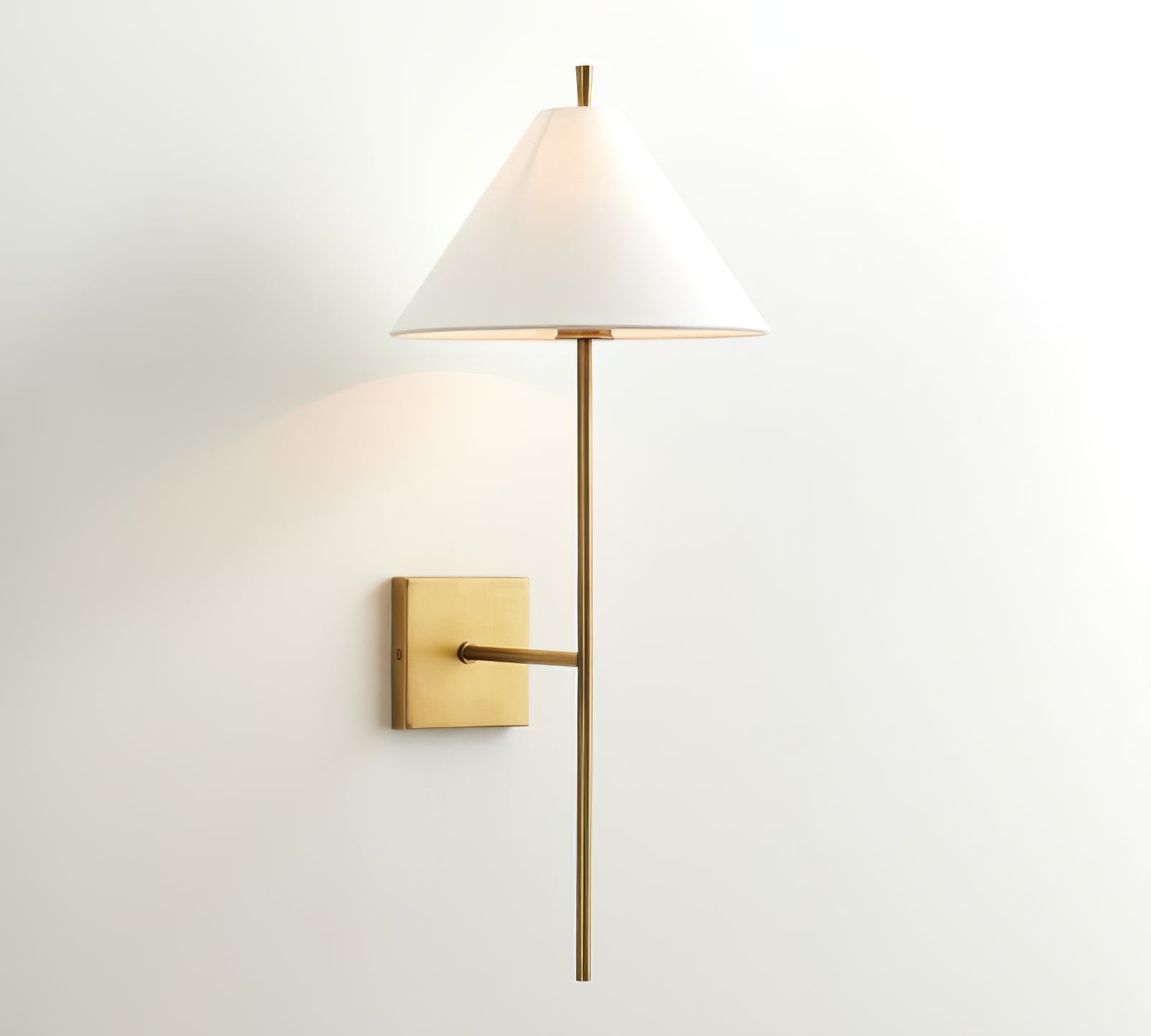Ellis Wall Light | Brass Frame | White Shade