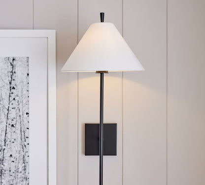 Ellis Wall Light | Brass Frame | White Shade