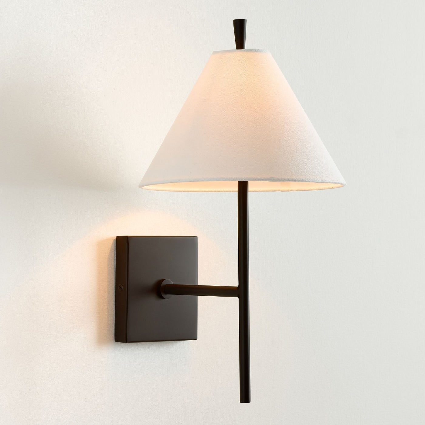 Ellis Wall Light | Brass Frame | White Shade