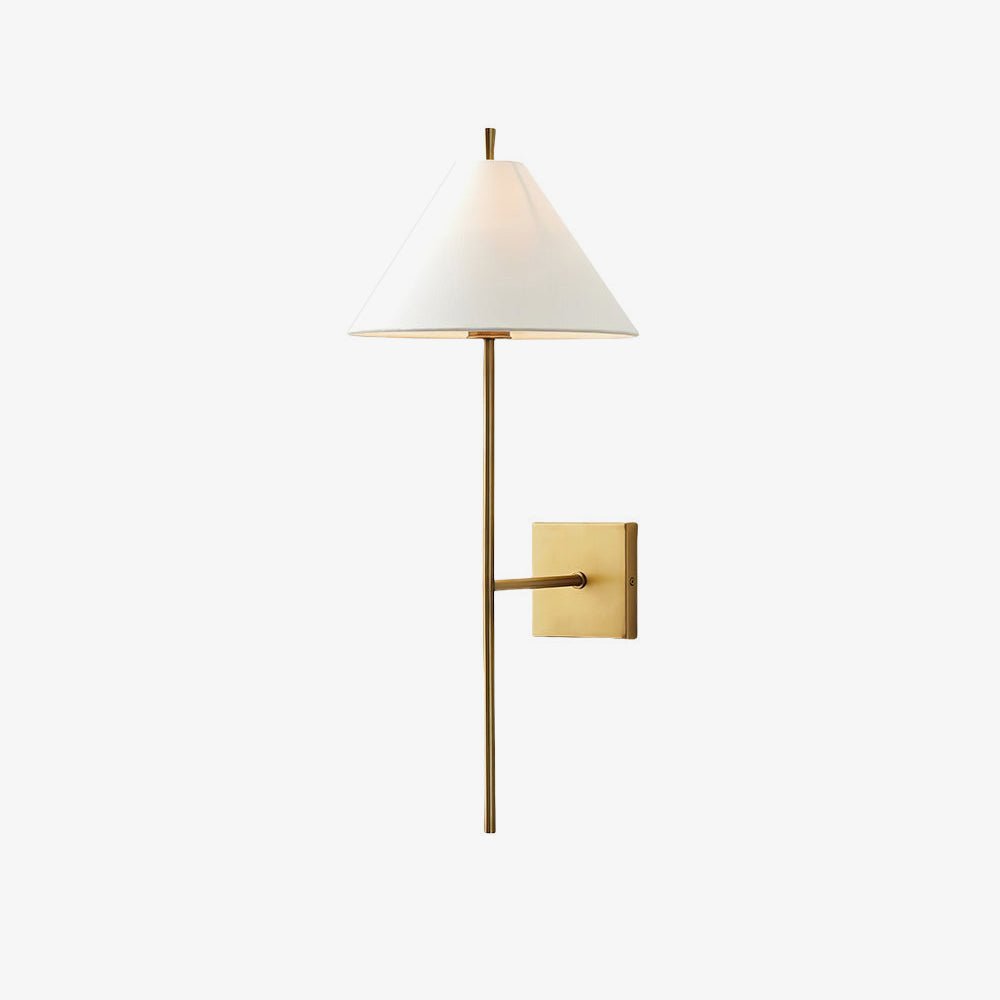 Ellis Wall Light | Brass Frame | White Shade