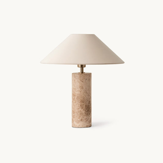 Marble Table Lamp | Beige Marble Base | Modern Design