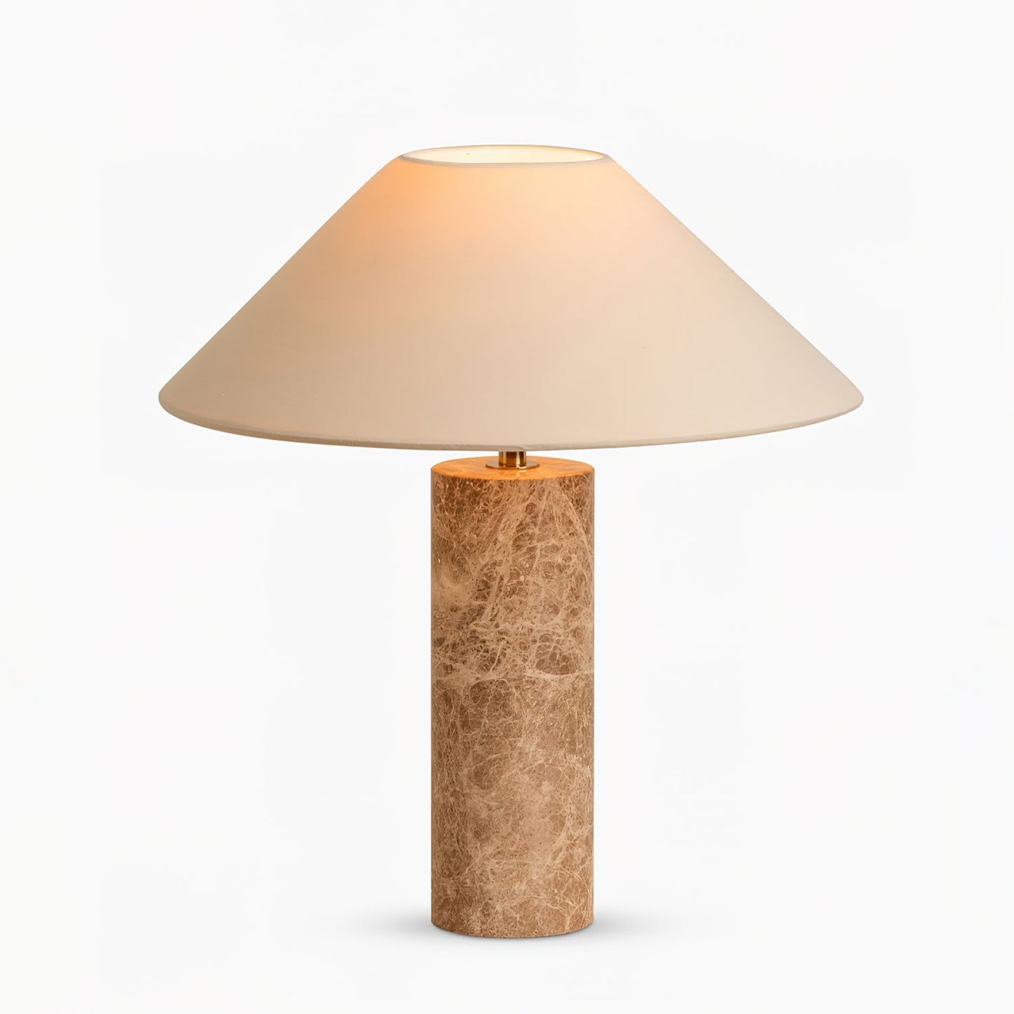 Marble Table Lamp | Beige Marble Base | Modern Design