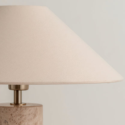 Marble Table Lamp | Beige Marble Base | Modern Design