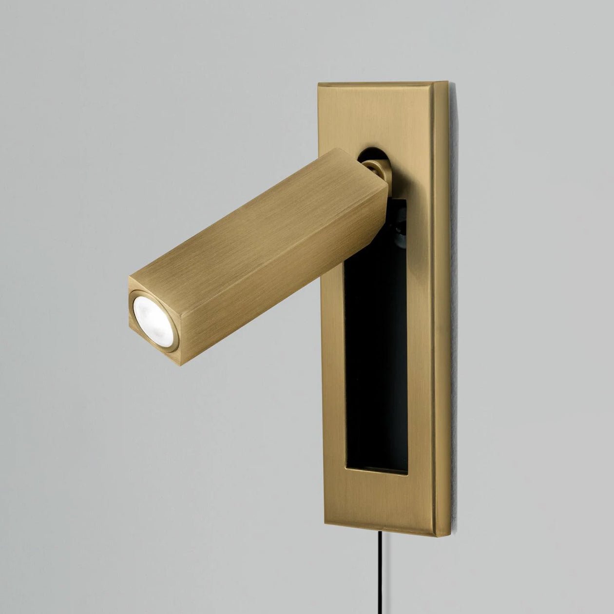 Embedded Bedside Sconce | LED Reading Light | Adjustable Head
