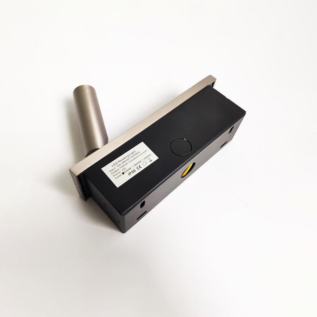 Embedded Bedside Sconce | LED Reading Light | Adjustable Head