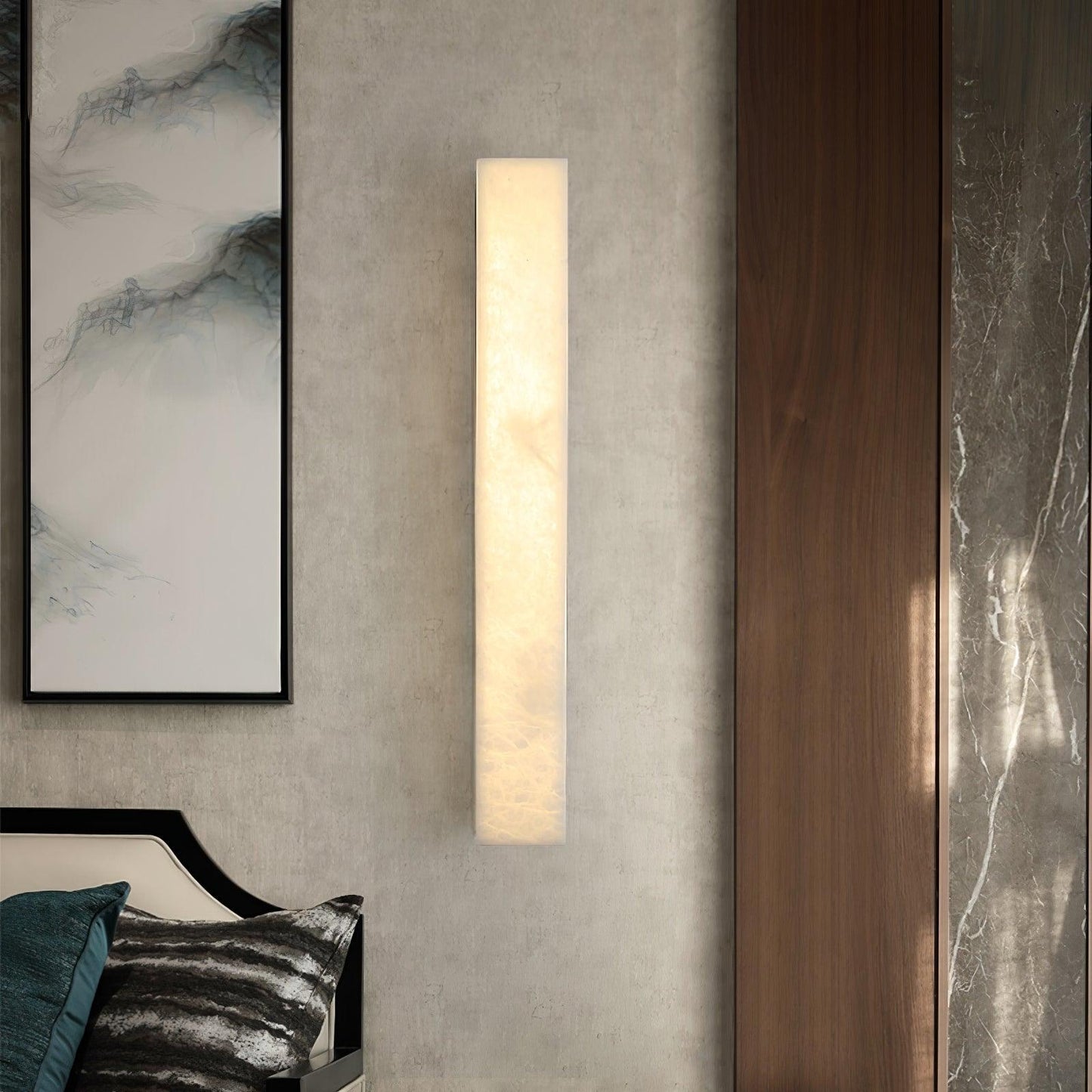 Emerson Wall Lamp | Brass & Alabaster | White