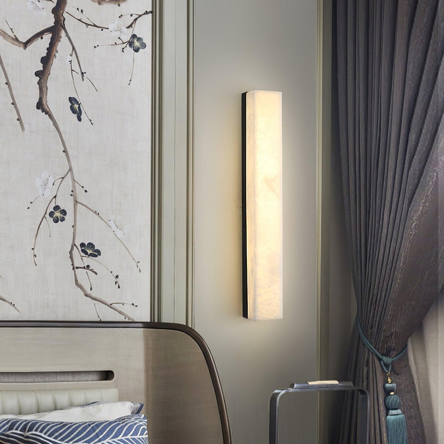 Emerson Wall Lamp | Brass & Alabaster | White