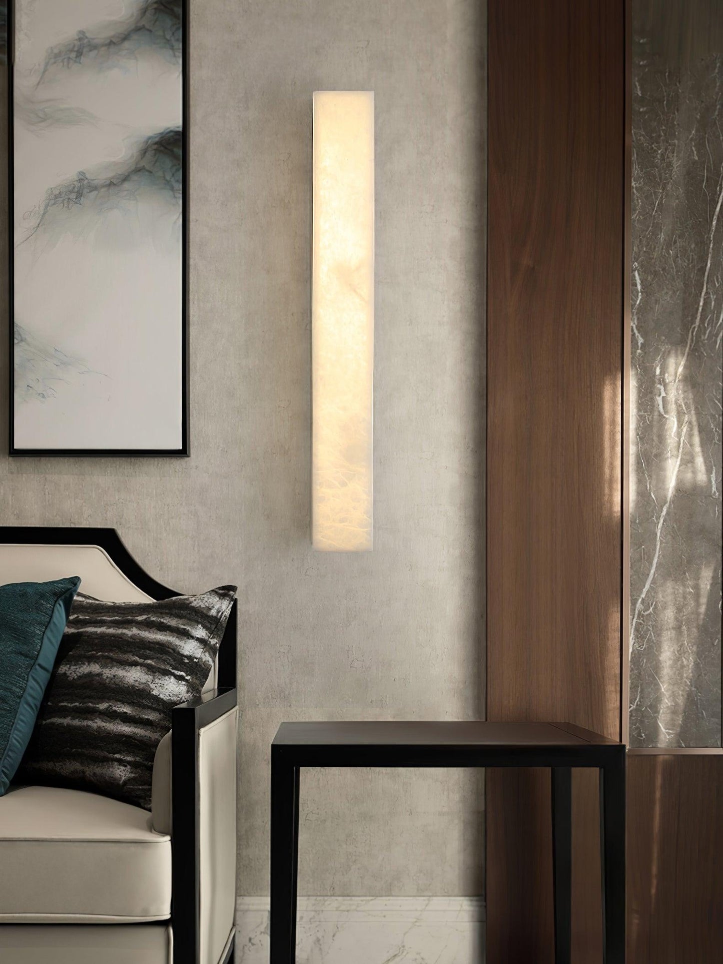 Emerson Wall Lamp | Brass & Alabaster | White