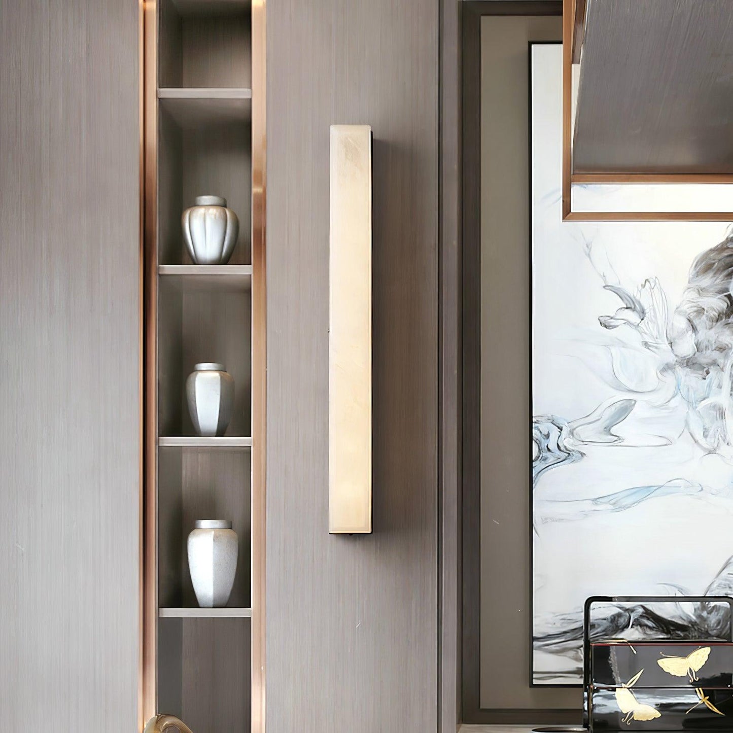 Emerson Wall Lamp | Brass & Alabaster | White