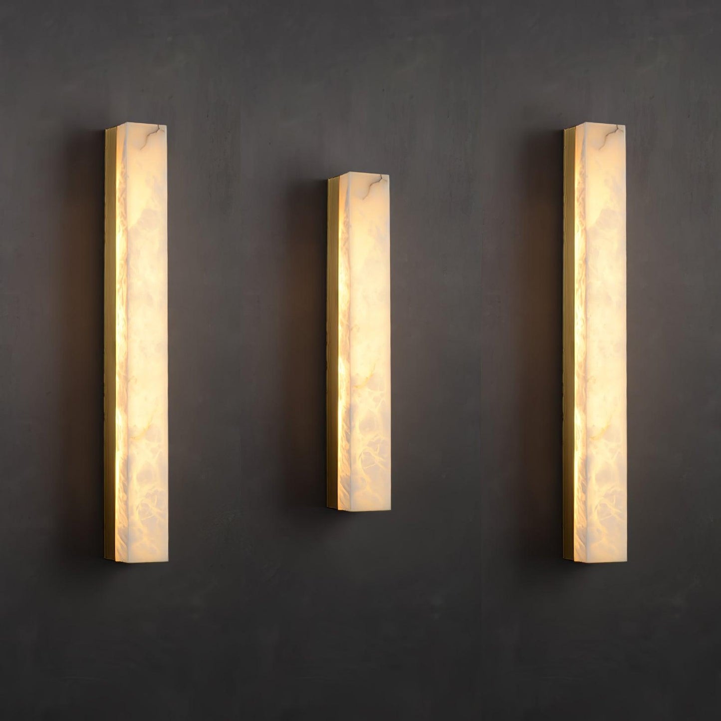 Emerson Wall Lamp | Brass & Alabaster | White