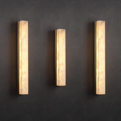 Emerson Wall Lamp | Brass & Alabaster | White