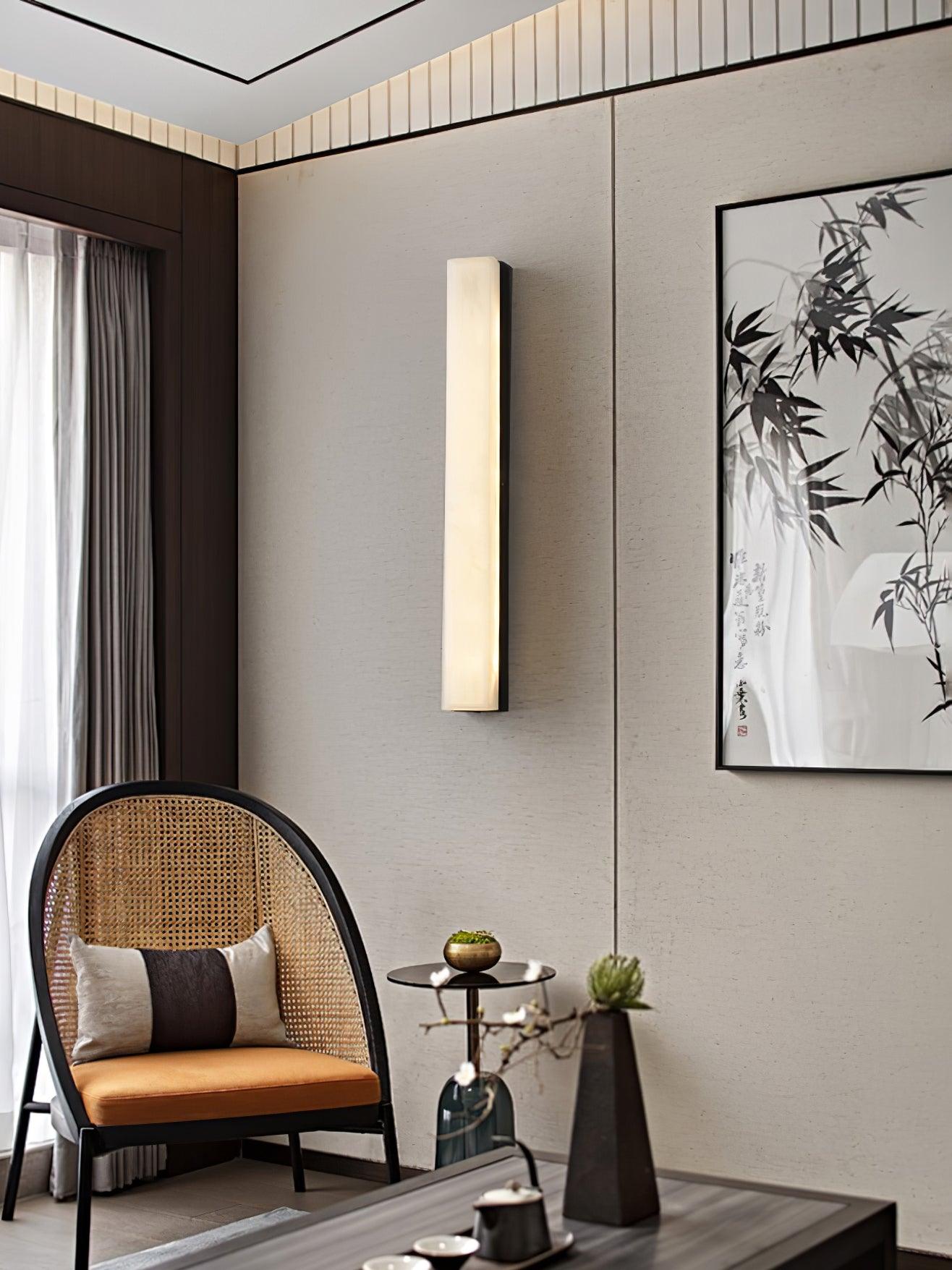 Emerson Wall Lamp | Brass & Alabaster | White