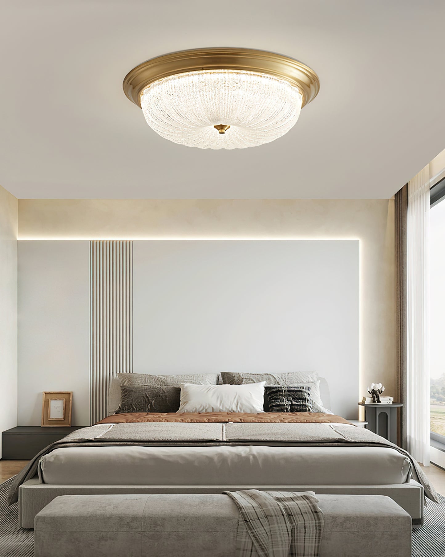 Emily Ceiling Light | Brass & Glass | Vintage Design