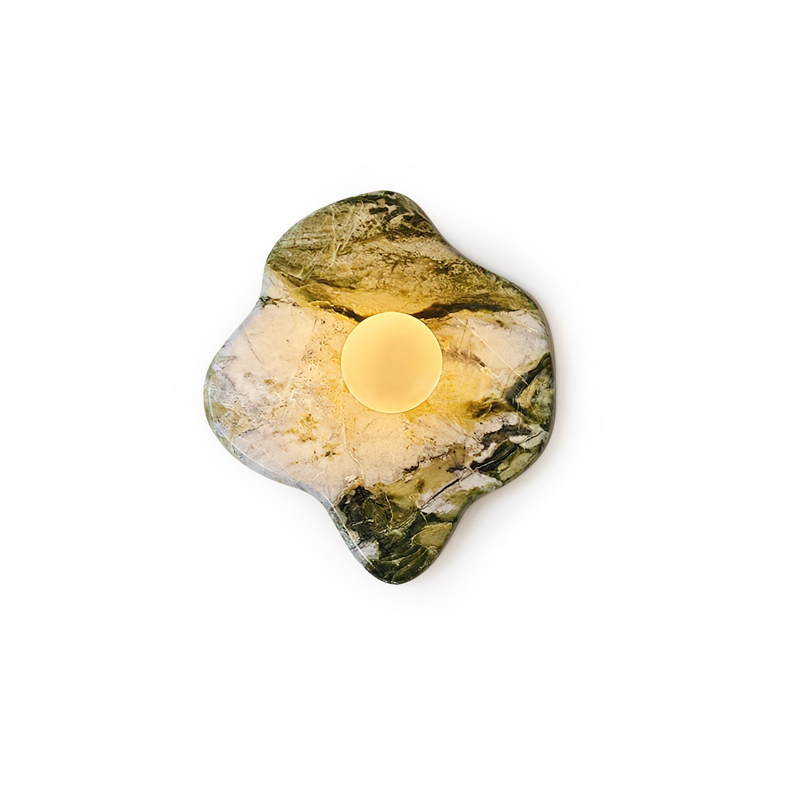 Emma Marble Wall Lamp | Green Marble & White Glass | G9