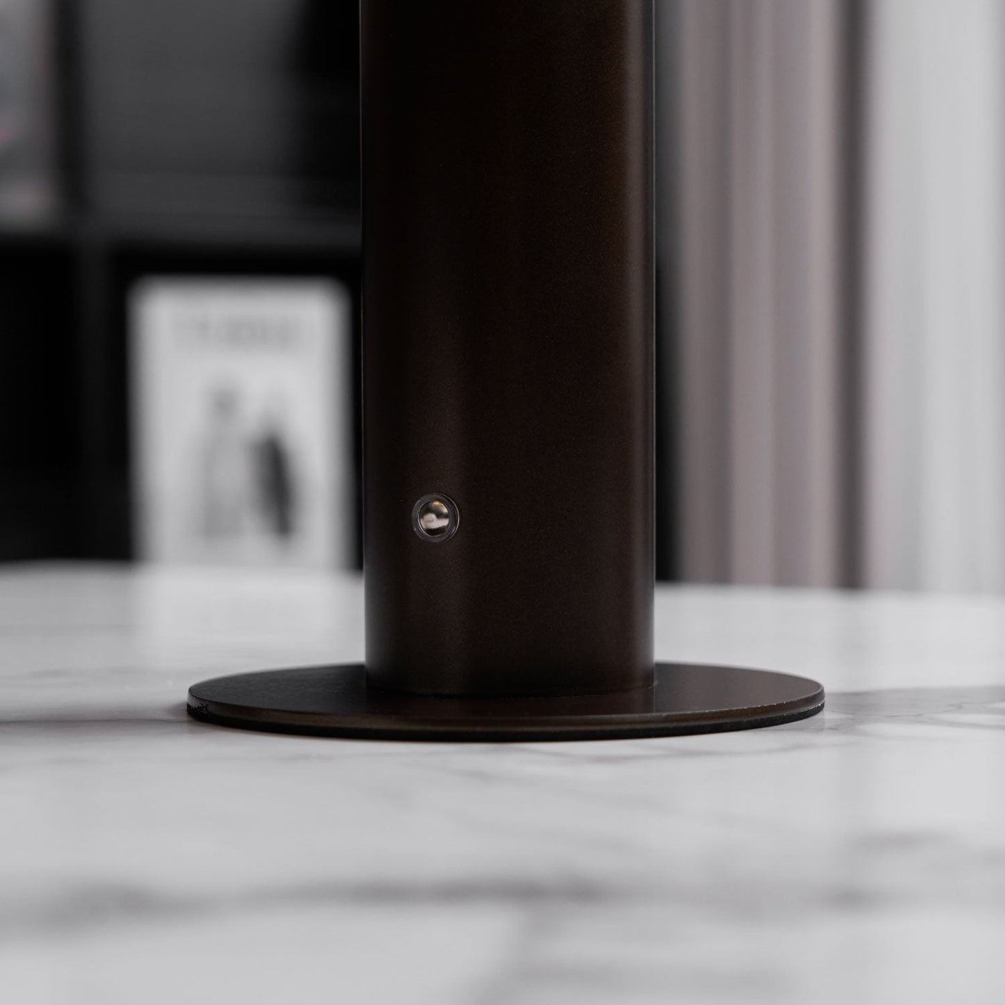Alabaster Table Lamp | Organic Alabaster & Bronze | 30cm Diameter