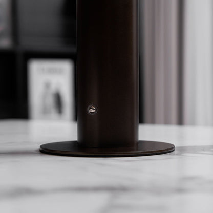 Alabaster Table Lamp | Organic Alabaster & Bronze | 30cm Diameter