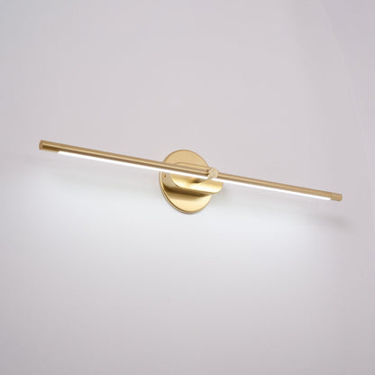 Minimalist Linear Wall Lamp | Metal with Integrated LED | Black or Gold