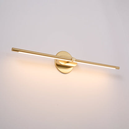 Minimalist Linear Wall Lamp | Metal with Integrated LED | Black or Gold