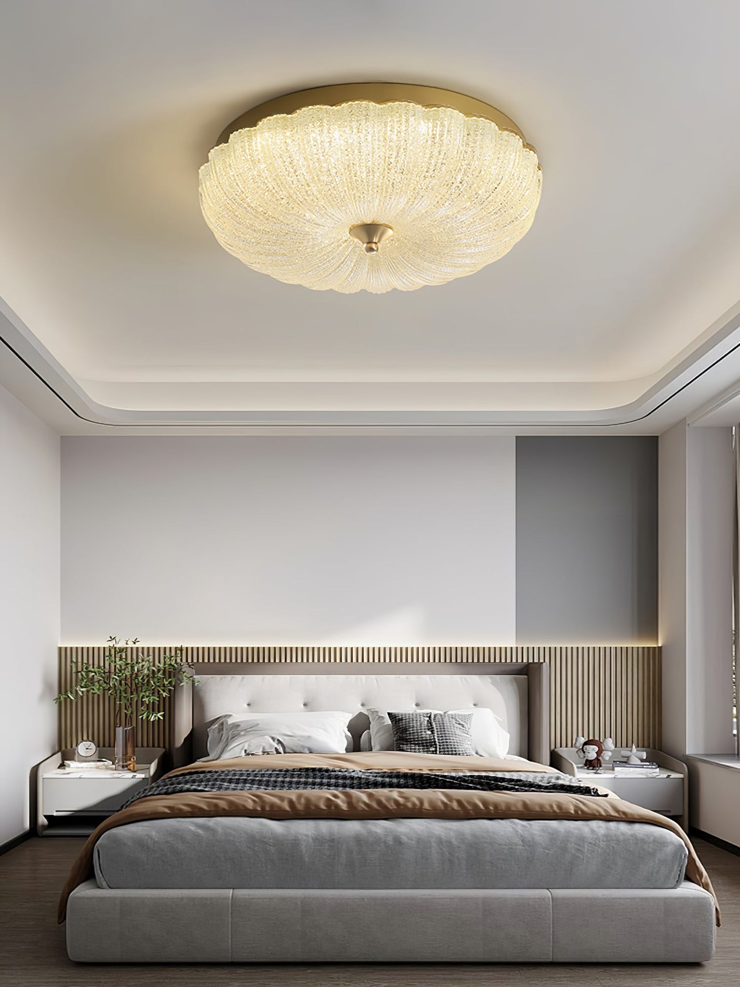 Enchanting Ceiling Light | Glass & Brass | Gold