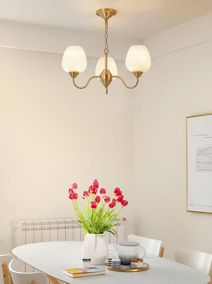 Brass Chandelier | Retro Design | 6, 8, or 10 Lights