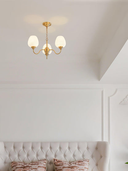 Brass Chandelier | Retro Design | 6, 8, or 10 Lights