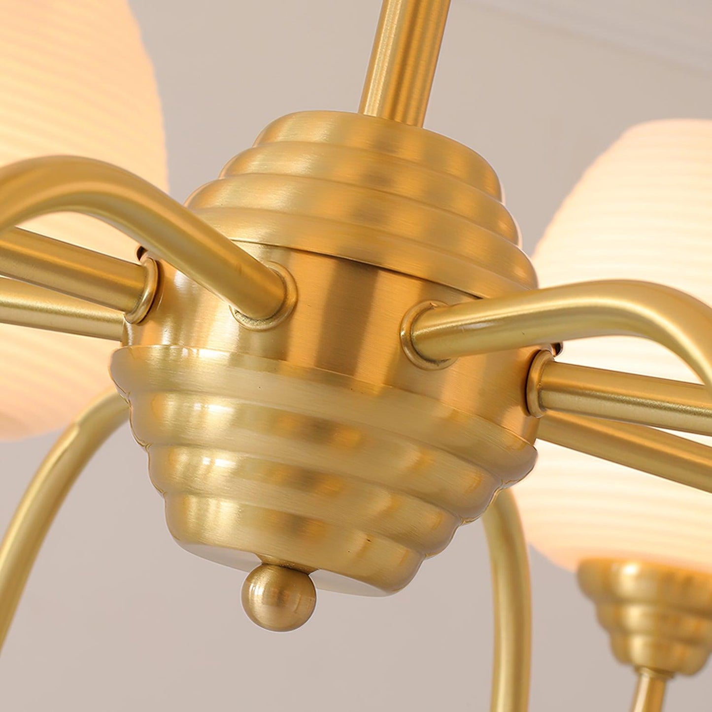 Brass Chandelier | Retro Design | 6, 8, or 10 Lights