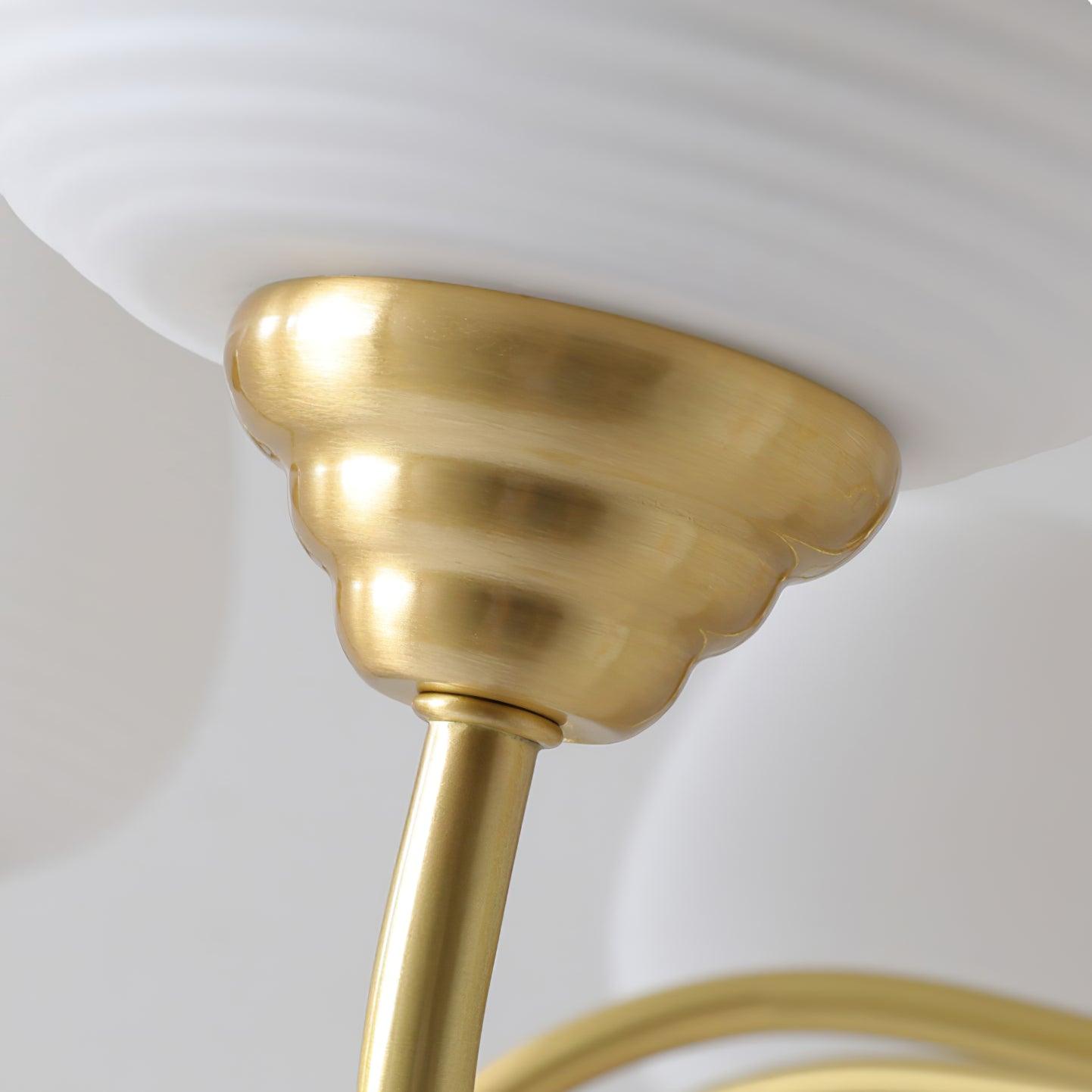 Brass Chandelier | Retro Design | 6, 8, or 10 Lights
