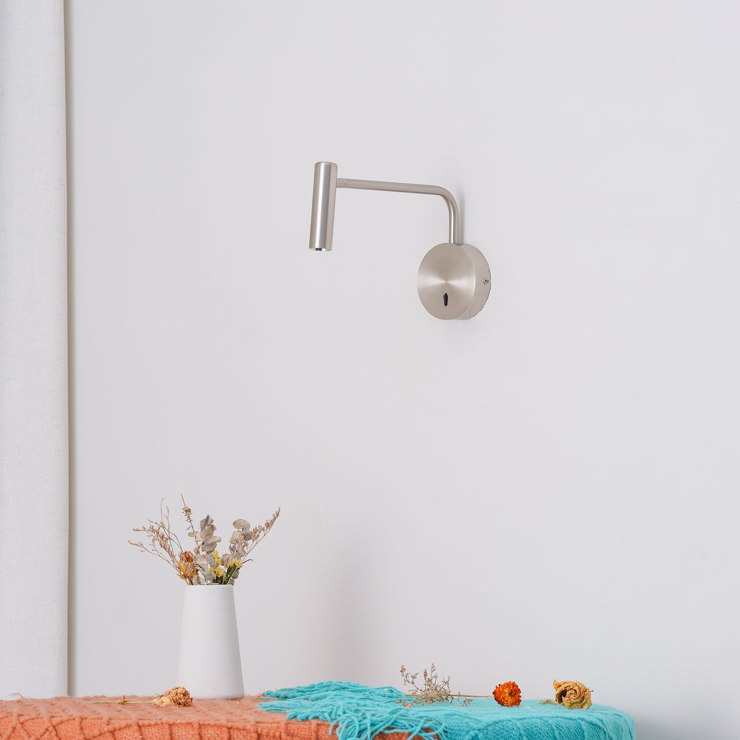 LED Wall Sconce | Metal | Set of 2 | Black, White, Gold, Sand Nickel