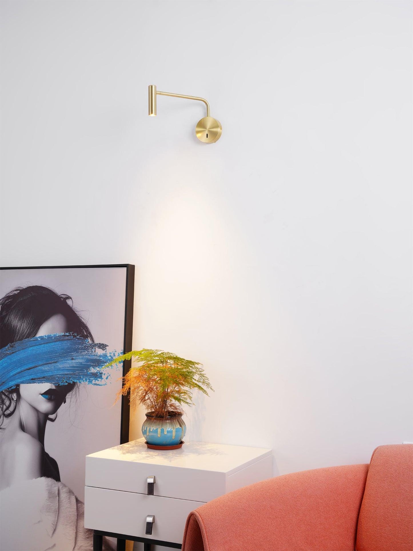 LED Wall Sconce | Metal | Set of 2 | Black, White, Gold, Sand Nickel
