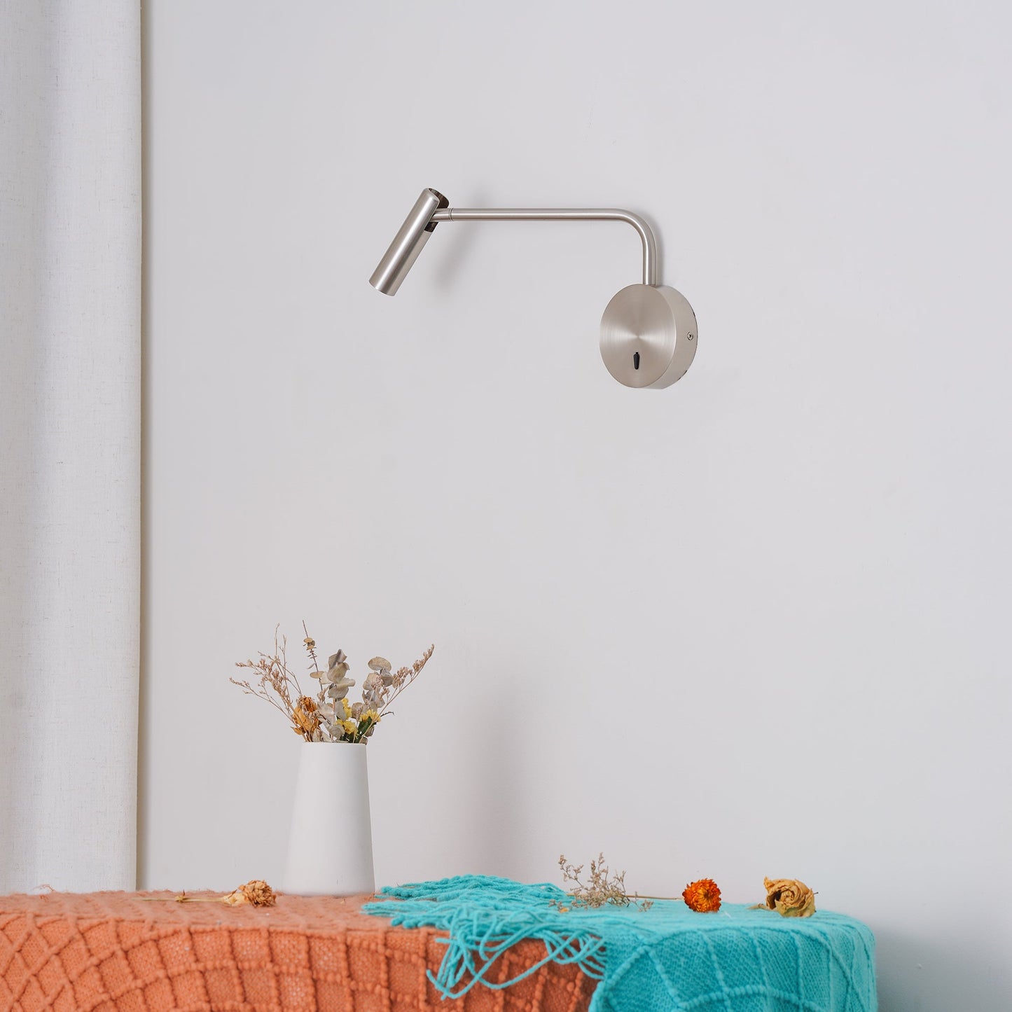 LED Wall Sconce | Metal | Set of 2 | Black, White, Gold, Sand Nickel