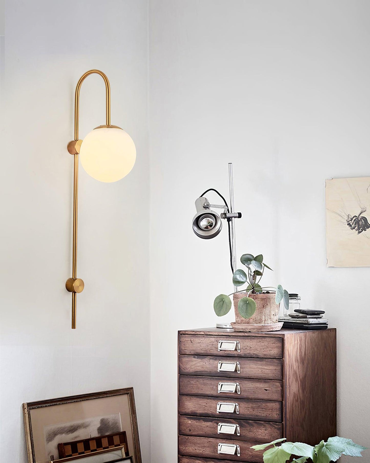 Erikson Sconce | Iron, Glass, Metal | Gold, Black