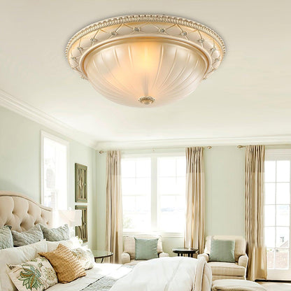 Essentials Flush Ceiling Light | Beige Finish | Indoor Lighting