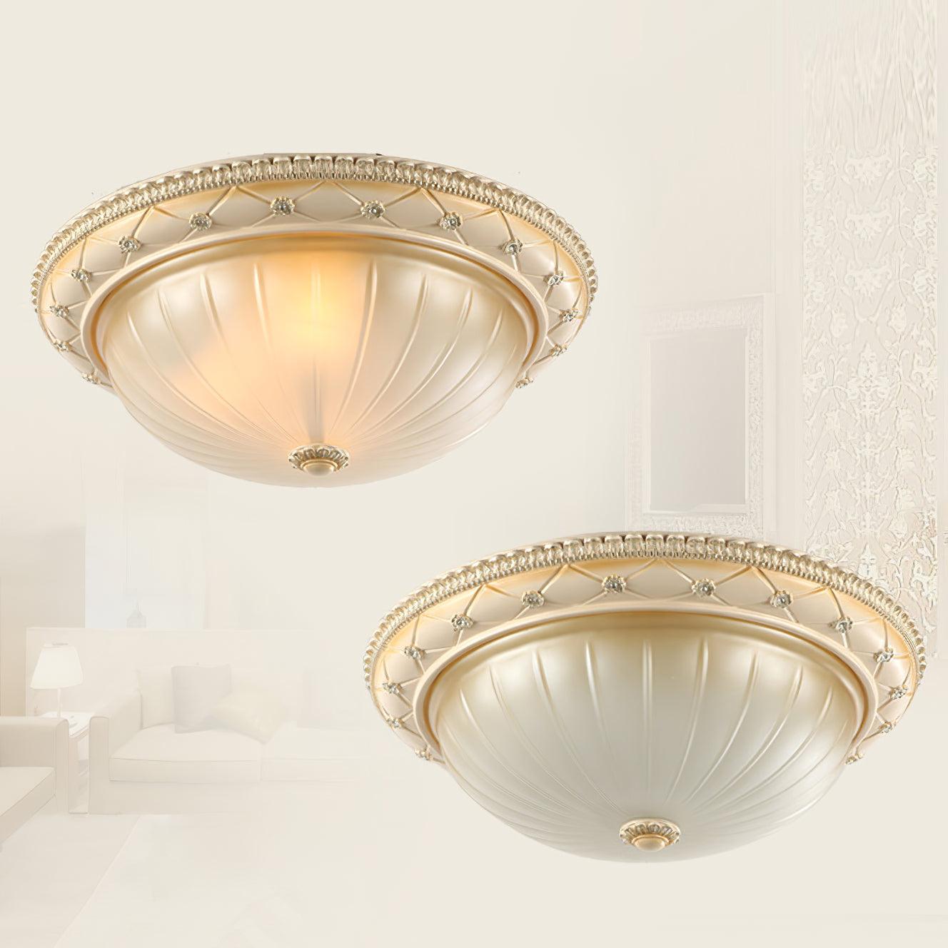 Essentials Flush Ceiling Light | Beige Finish | Indoor Lighting