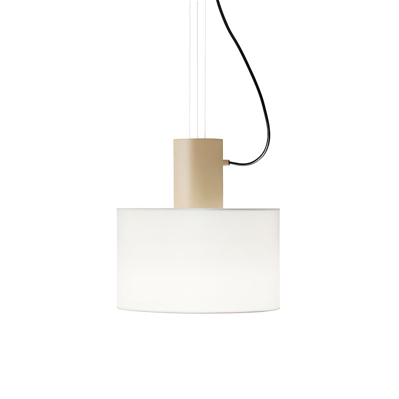 Estiluz Cyls Pendant Light | Black & Beige Metal | 32cm Diameter