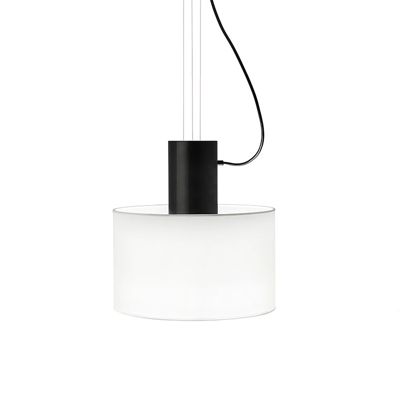 Estiluz Cyls Pendant Light | Black & Beige Metal | 32cm Diameter