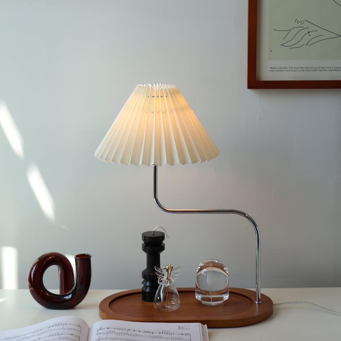 Eterna Table Lamp | Metal Frame & Fabric Shade | 4 Colors Available