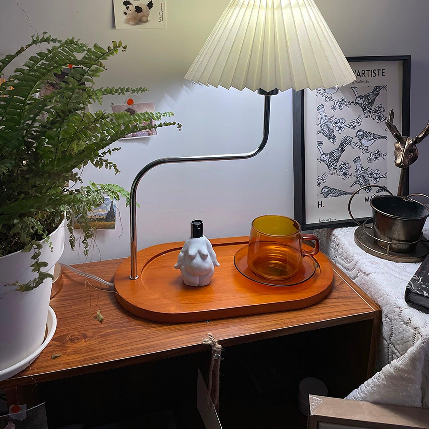 Eterna Table Lamp | Metal Frame & Fabric Shade | 4 Colors Available