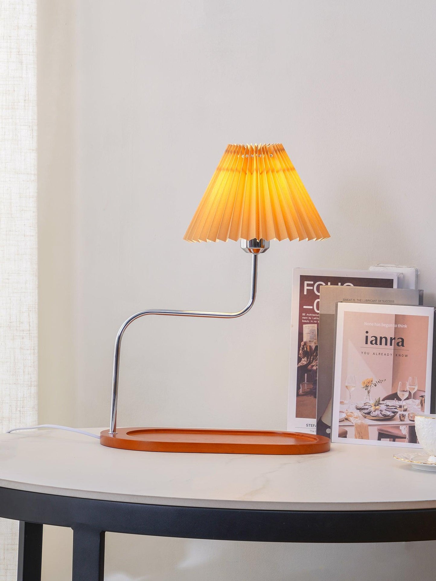 Eterna Table Lamp | Metal Frame & Fabric Shade | 4 Colors Available
