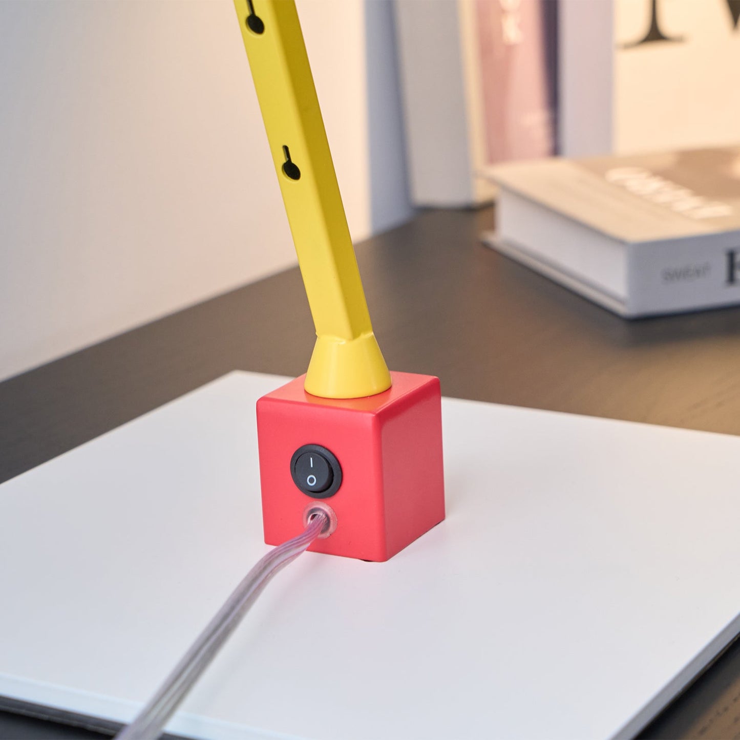 Ettorino Table Lamp | Adjustable Metal Design | Red, Yellow & Blue