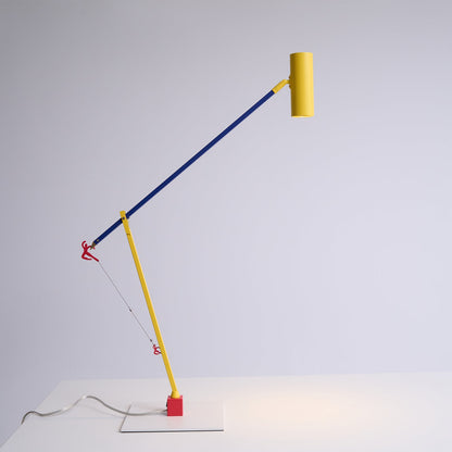 Ettorino Table Lamp | Adjustable Metal Design | Red, Yellow & Blue