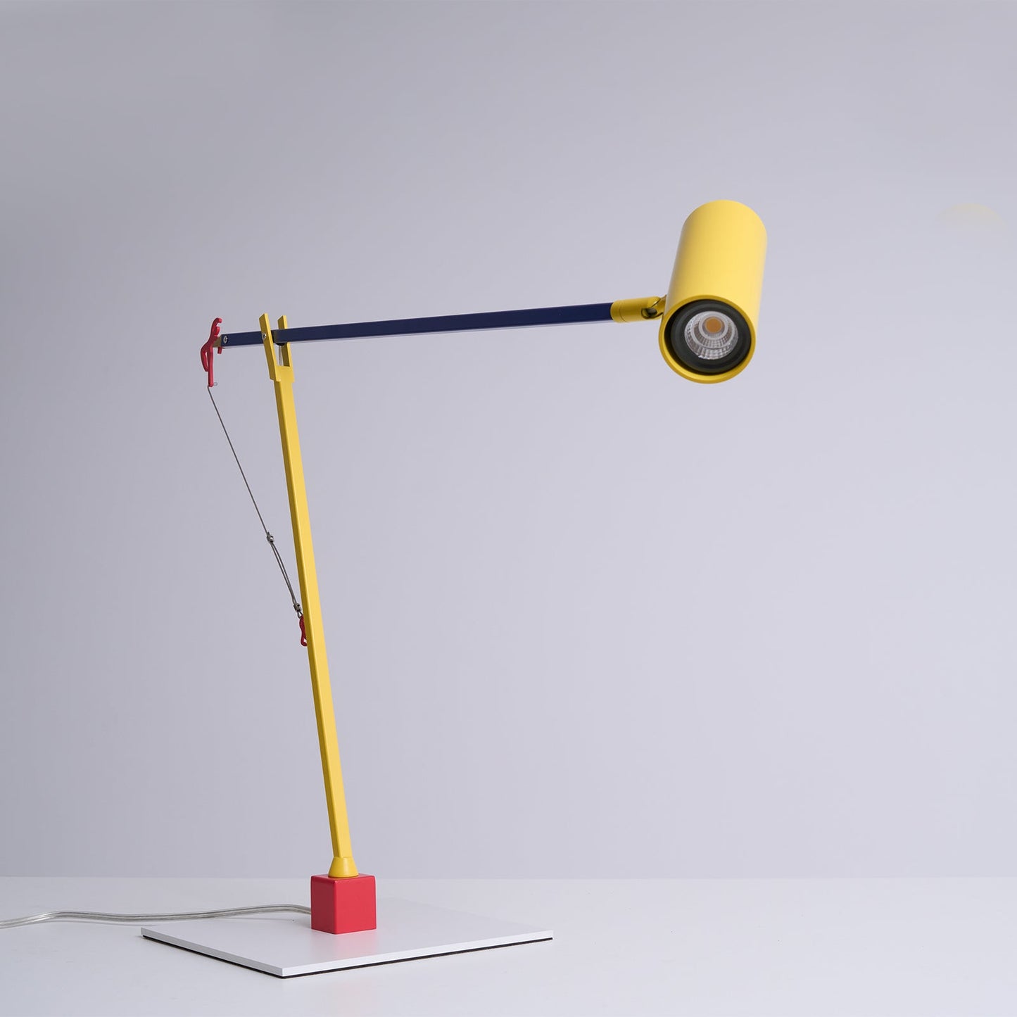 Ettorino Table Lamp | Adjustable Metal Design | Red, Yellow & Blue
