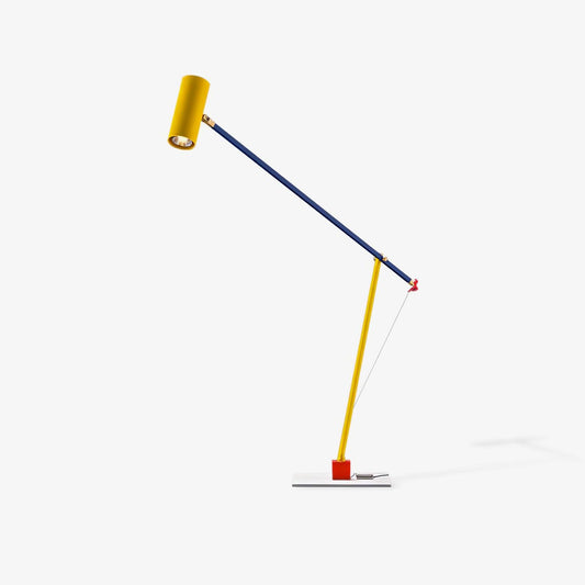 Ettorino Table Lamp | Adjustable Metal Design | Red, Yellow & Blue