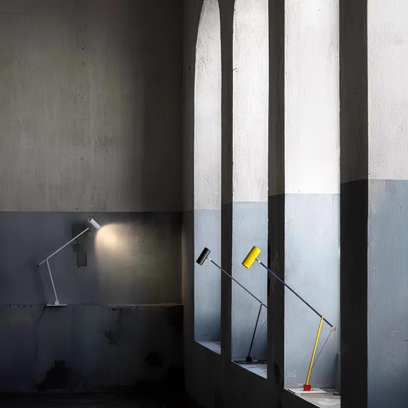 Ettorino Table Lamp | Adjustable Metal Design | Red, Yellow & Blue