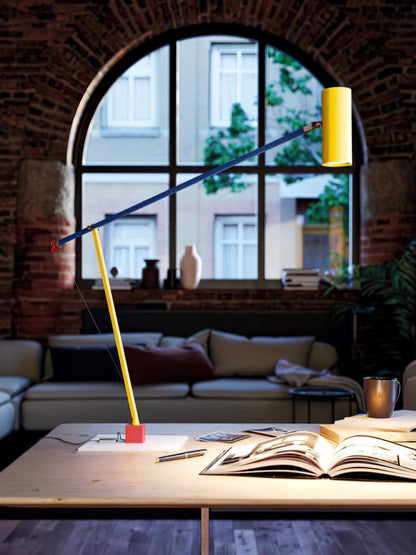 Ettorino Table Lamp | Adjustable Metal Design | Red, Yellow & Blue