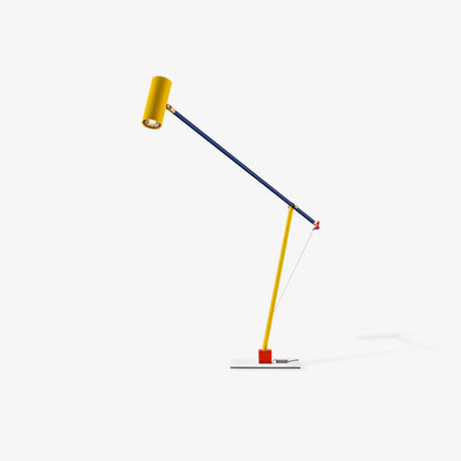 Ettorino Table Lamp | Adjustable Metal Design | Red, Yellow & Blue