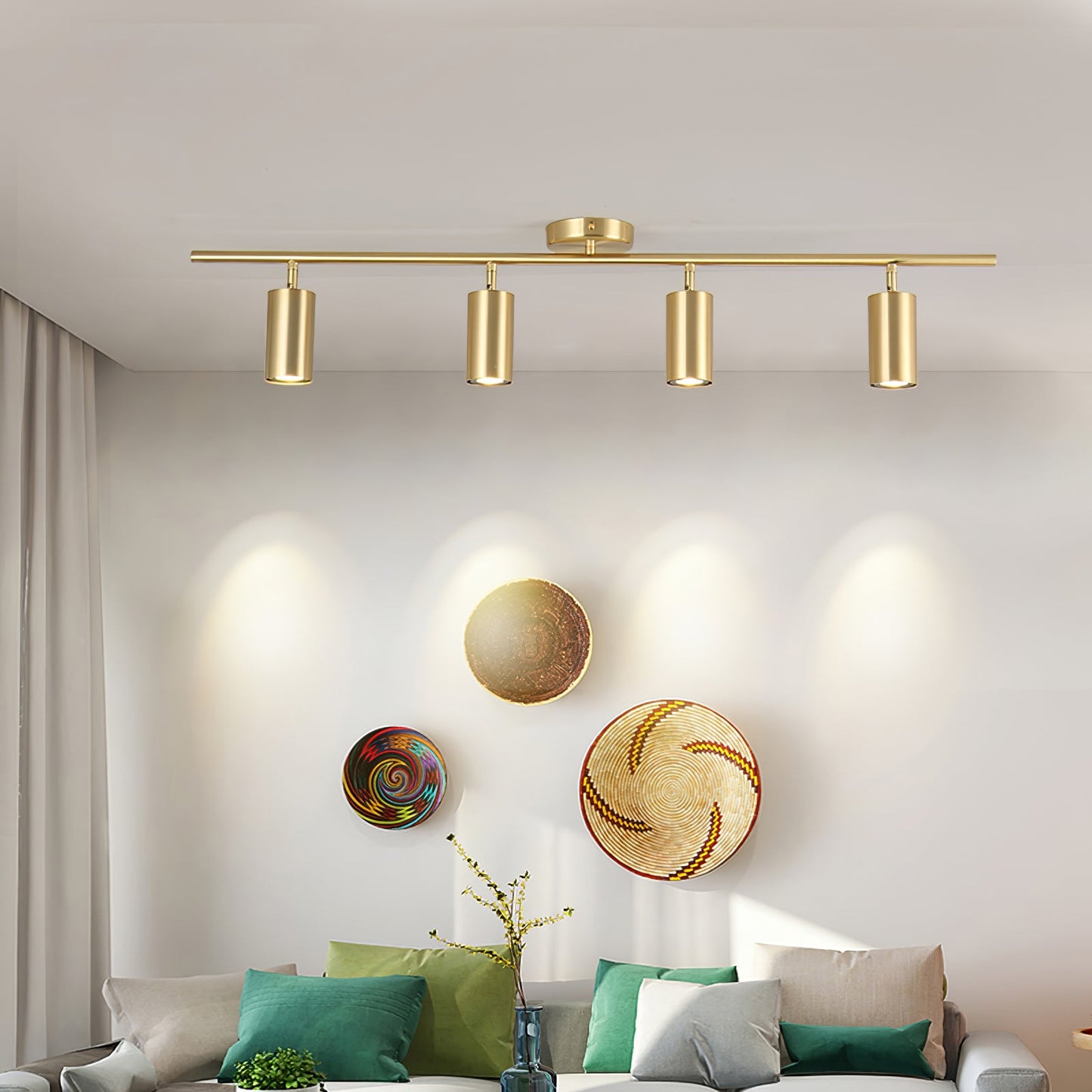 Evanna Ceiling Light | Adjustable Spotlight | Black, White, Gold
