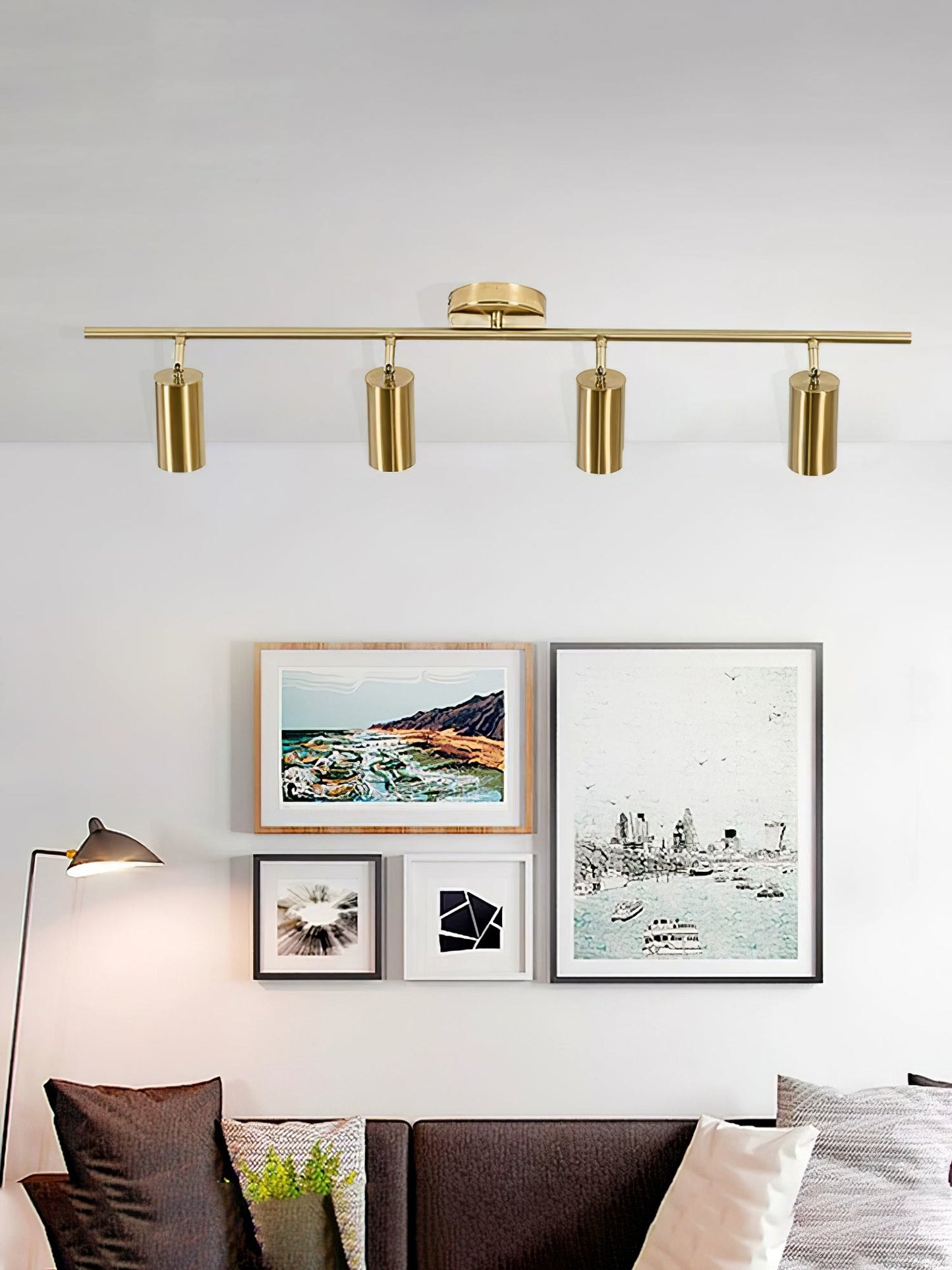 Evanna Ceiling Light | Adjustable Spotlight | Black, White, Gold