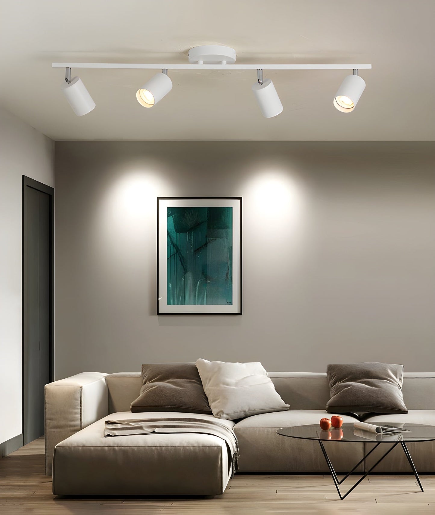 Evanna Ceiling Light | Adjustable Spotlight | Black, White, Gold